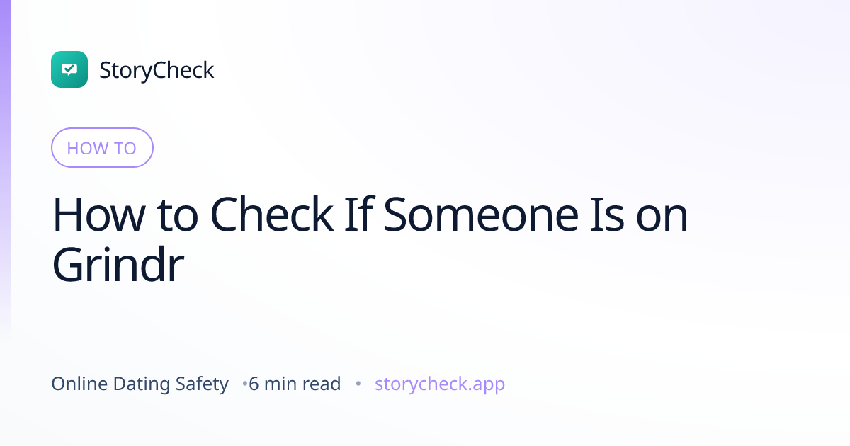 Title card: How to Check If Someone Is on Grindr