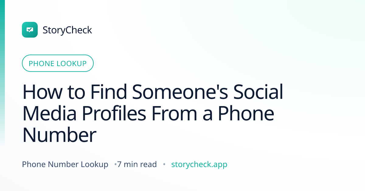 Title card: How to Find Someone's Social Media Profiles From a Phone Number